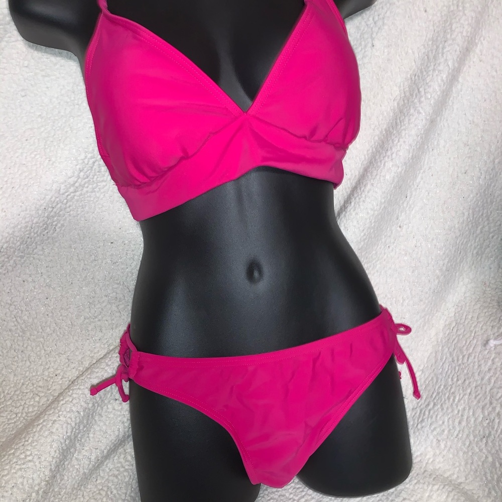 Victoria’s Secret hot pink bikini size large new